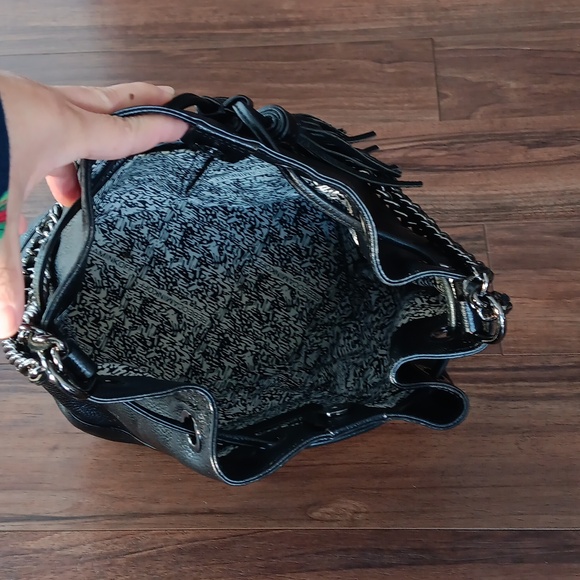 Rebecca minkoff black leather lexi bucket bag purse - Picture 7 of 12